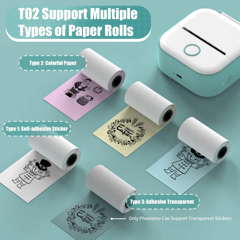 Phomemo T02 Portable Mini Wireless Thermal Printer