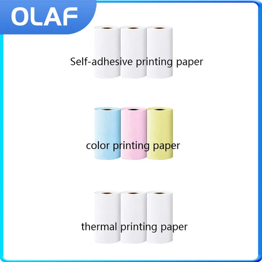 Mini Printer Thermal Paper Label Sticker Colorful 57mm